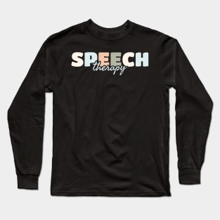 Speech Therapy - Groovy Color Long Sleeve T-Shirt